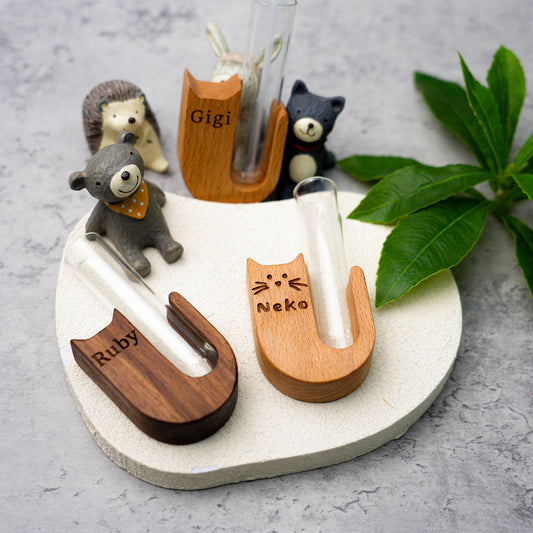 Custom Cat Whisker Keepsake Storage Bottle Magnetic Back