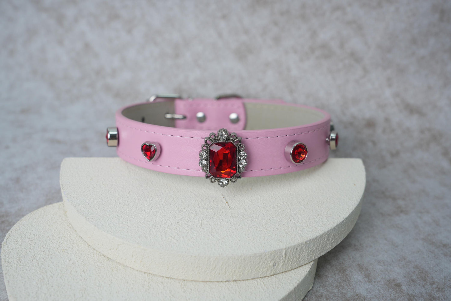 Custom Rhinestone PU Leather Pet Collar: Personalized Diamond Dog Cat Collar