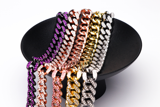 Personalized Diamond-Studded Cuban Chain for Dogs Custom