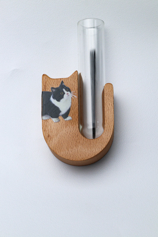 Cat Whisker Keepsake Holder with Photo