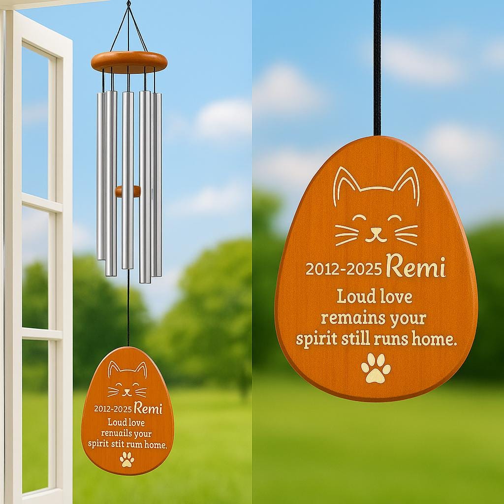 Wood Carving Pet Wind Chimes