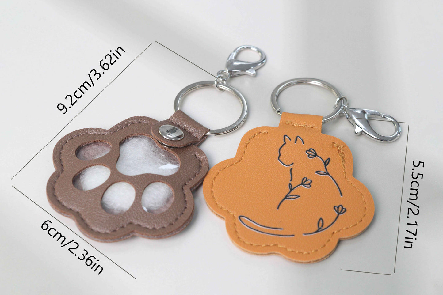 Custom Pet Fur Keepsake Keychain