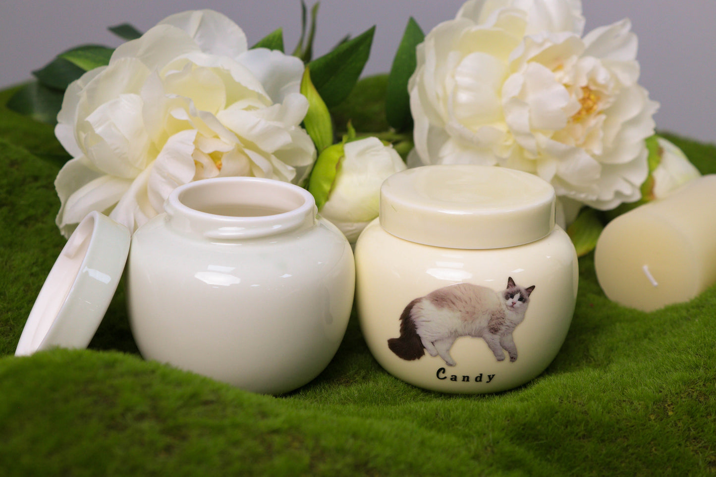 Pet Photo Urns with Name Engraving Screw-Top