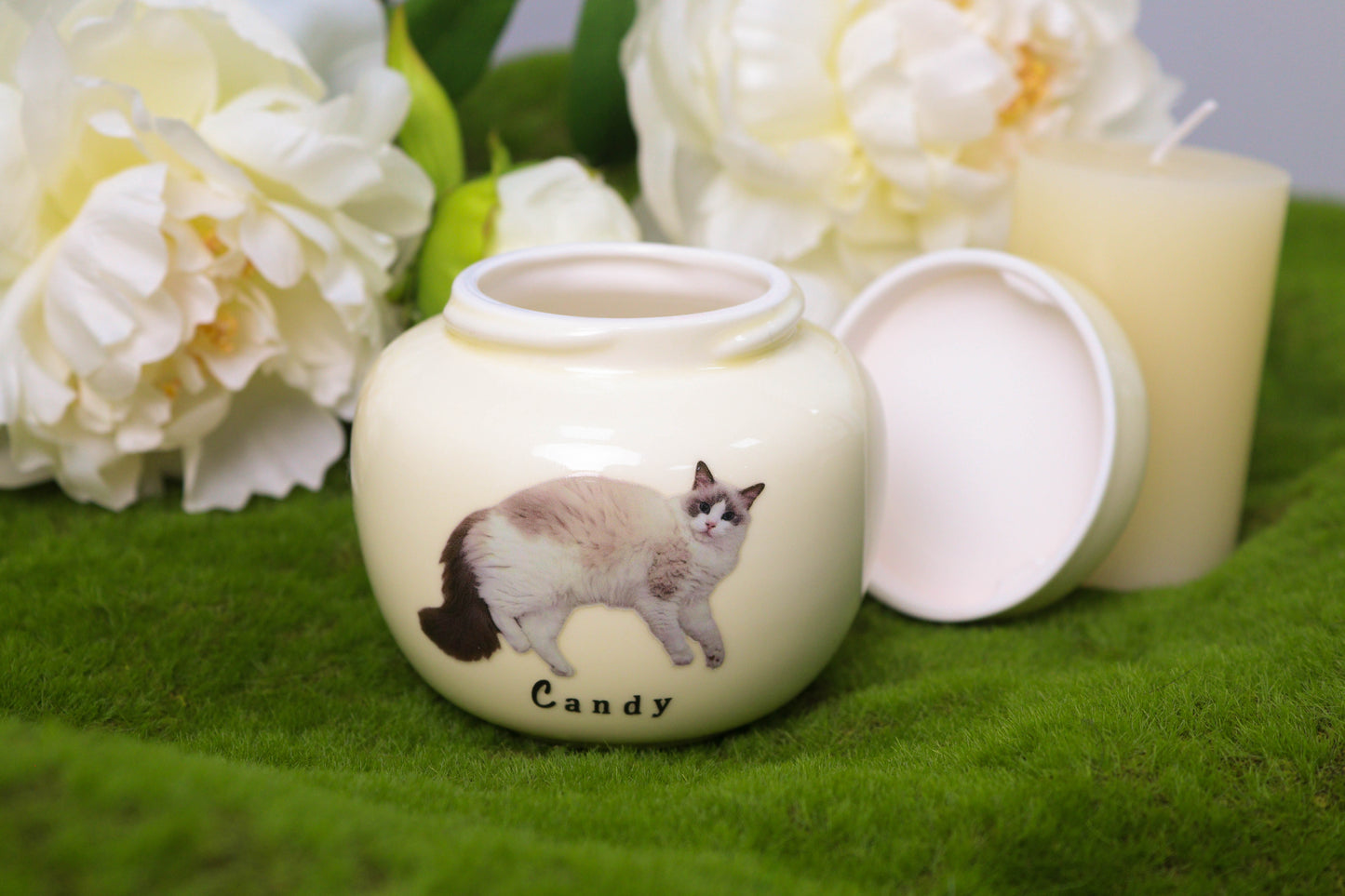 Pet Photo Urns with Name Engraving Screw-Top