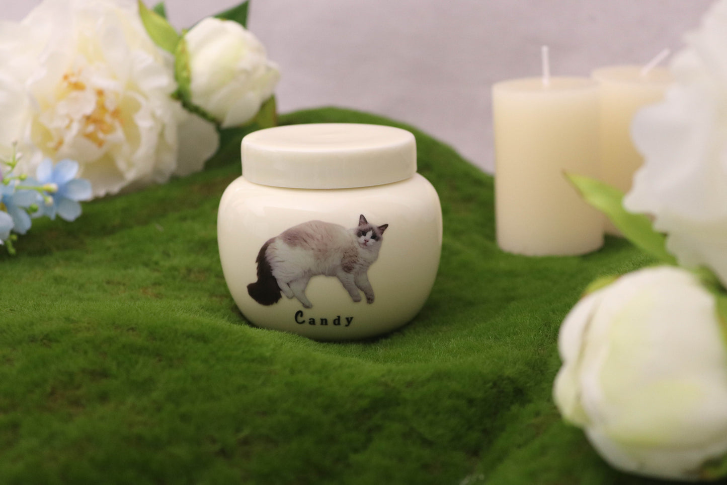 Pet Photo Urns with Name Engraving Screw-Top