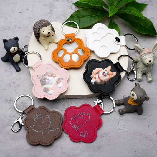 Custom Pet Fur Keepsake Keychain