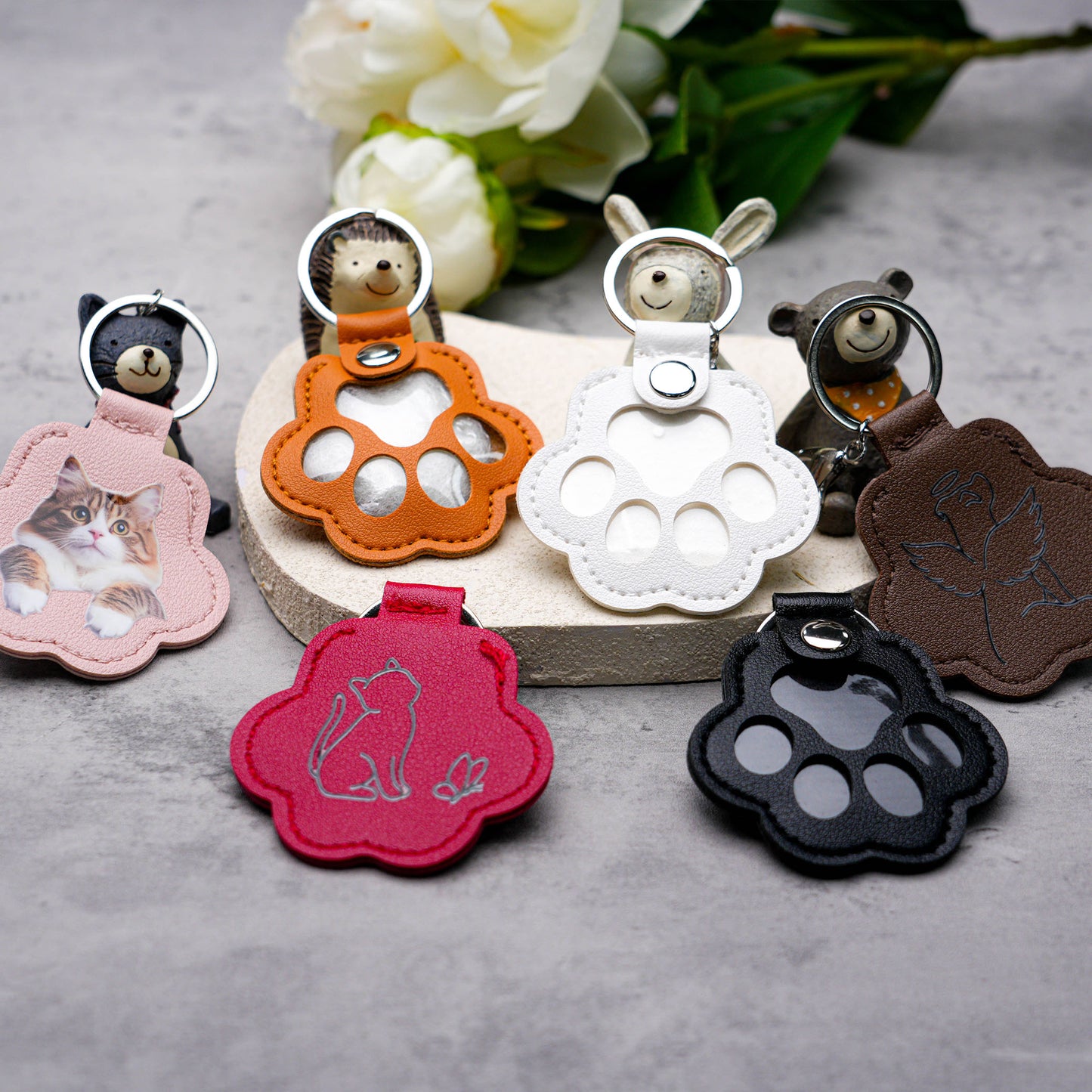 Custom Pet Fur Keepsake Keychain