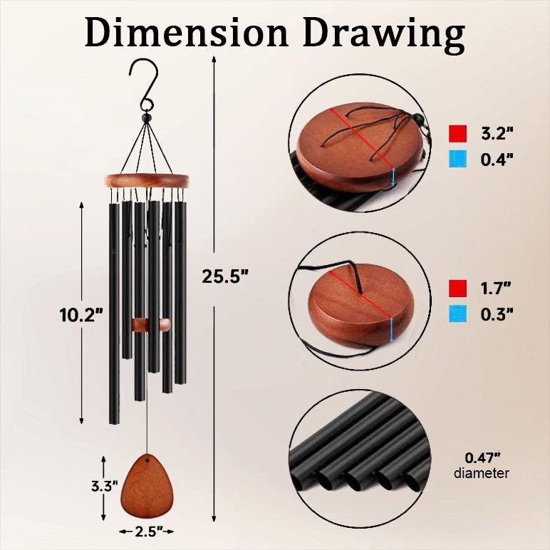 Wood Carving Pet Wind Chimes