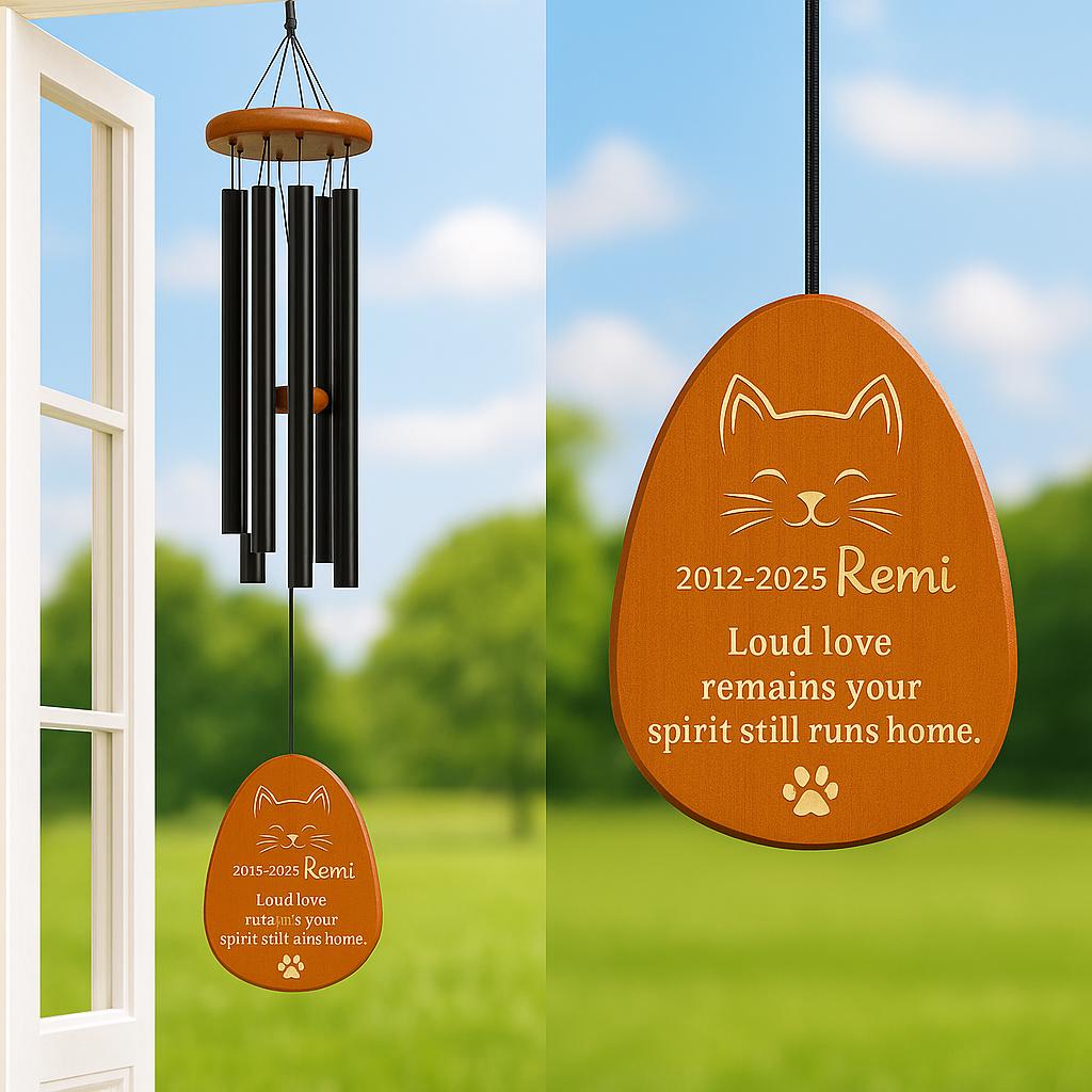 Wood Carving Pet Wind Chimes