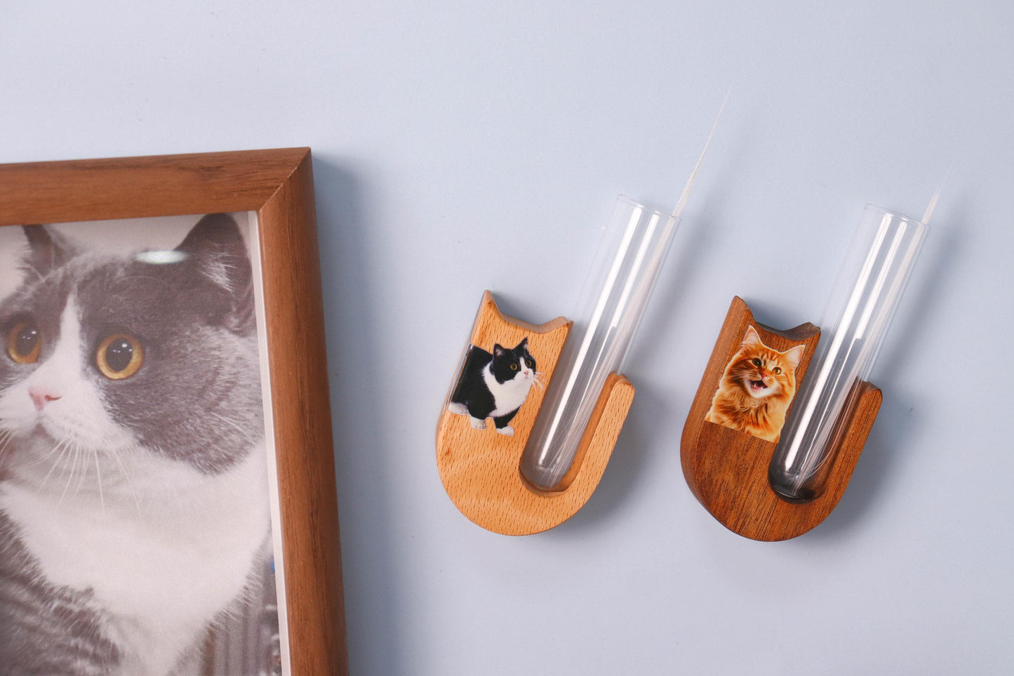 Cat Whisker Keepsake Holder with Photo