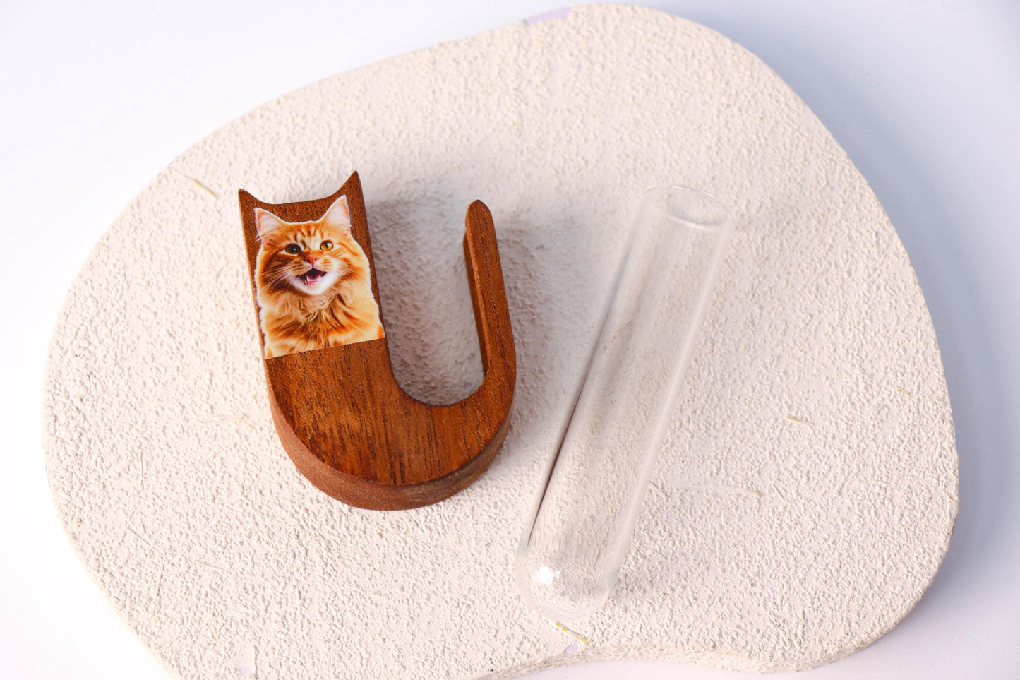 Cat Whisker Keepsake Holder with Photo