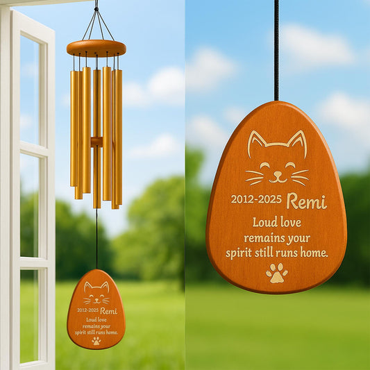 Wood Carving Pet Wind Chimes
