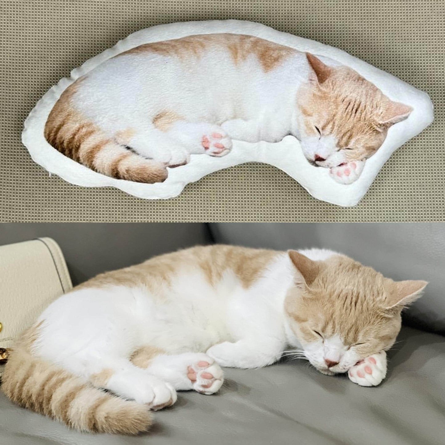 Personalized 3D cat dog portrait pillows