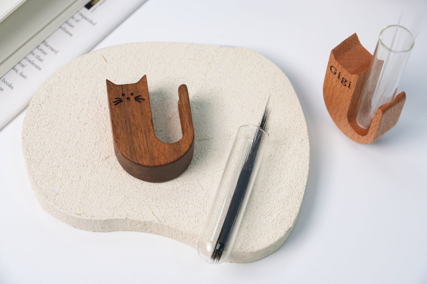 Custom Cat Whisker Keepsake Storage Bottle Magnetic Back