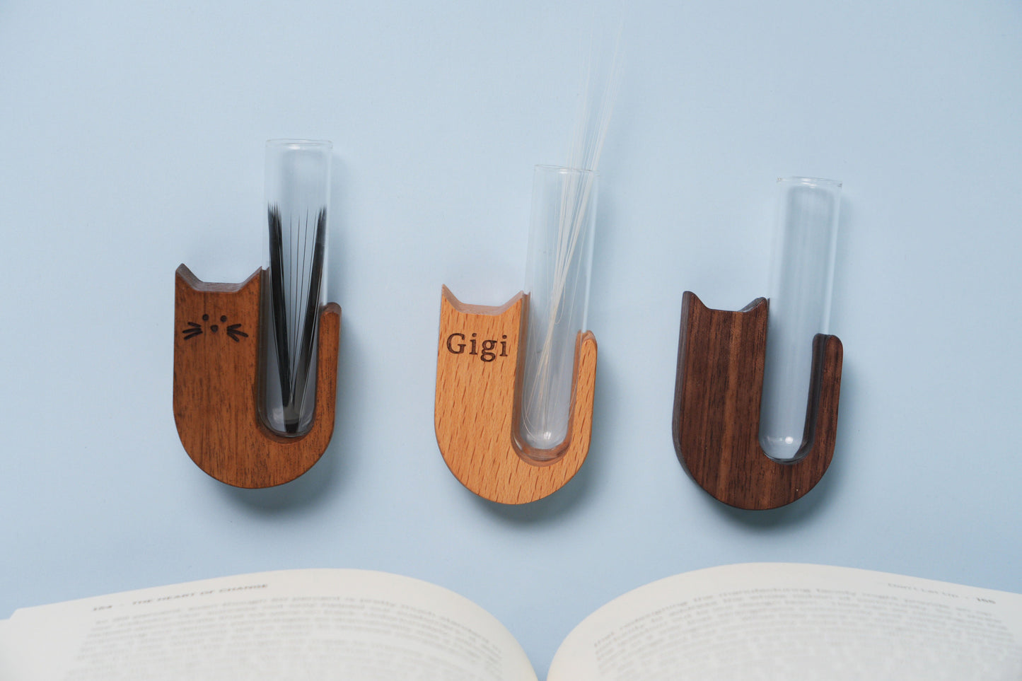 Custom Cat Whisker Keepsake Storage Bottle Magnetic Back