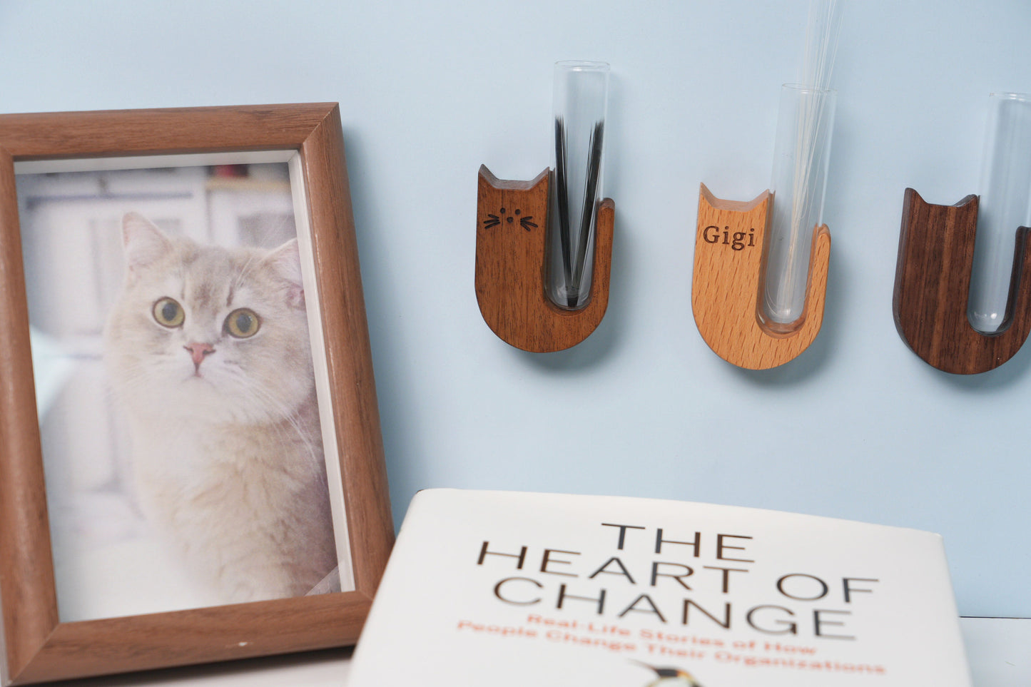 Custom Cat Whisker Keepsake Storage Bottle Magnetic Back