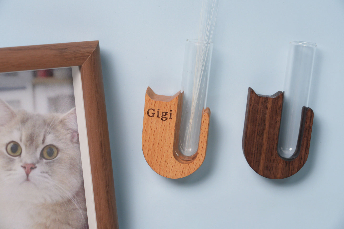 Custom Cat Whisker Keepsake Storage Bottle Magnetic Back