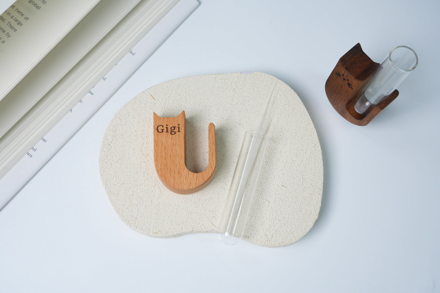 Custom Cat Whisker Keepsake Storage Bottle Magnetic Back