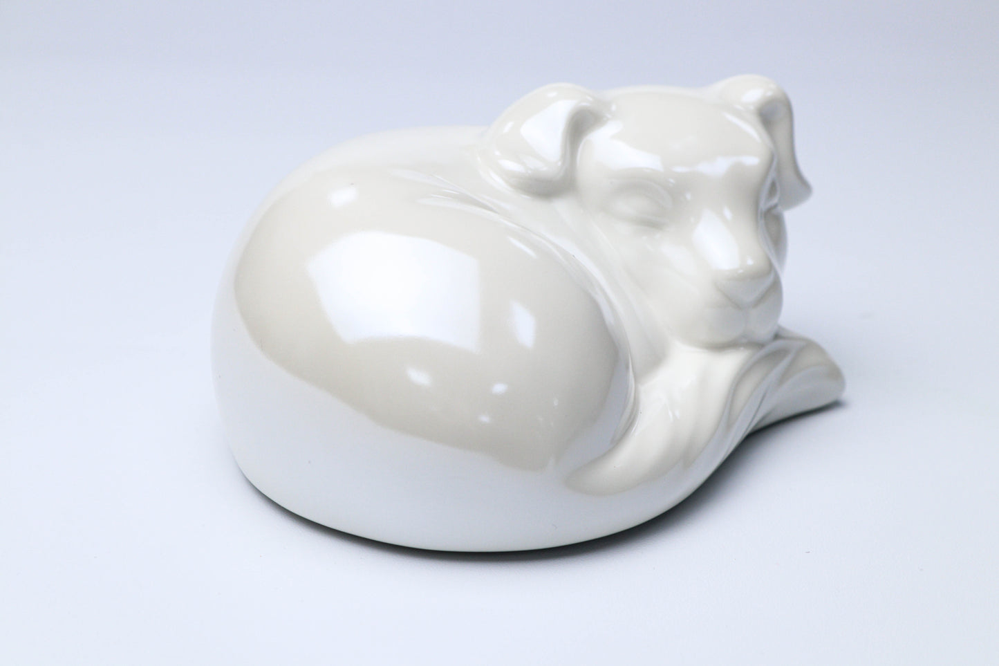 Personalized Dog-Shaped Cremation Urn with Paw Print