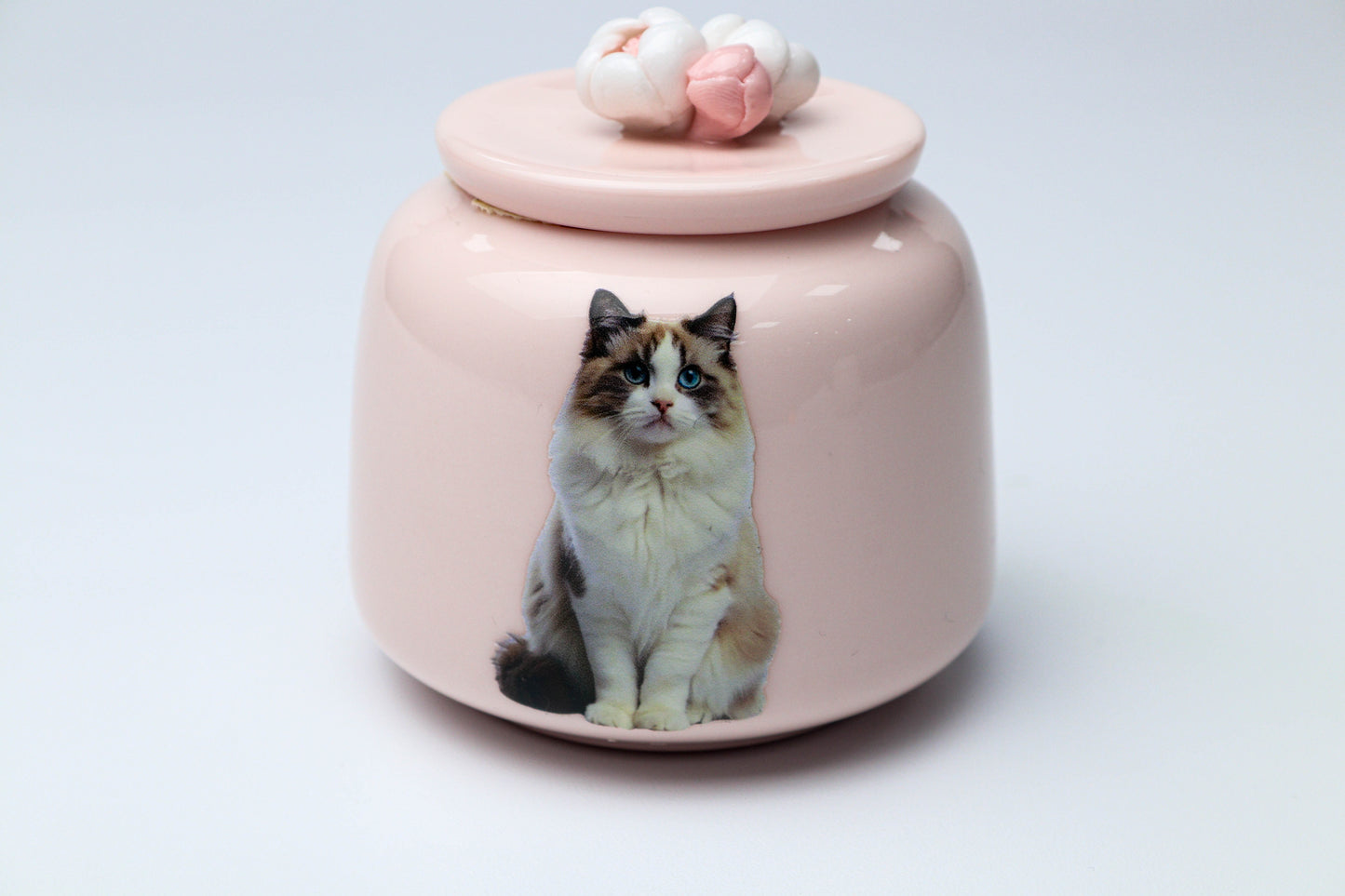 Ceramic Petal-Covered Cremation Urn