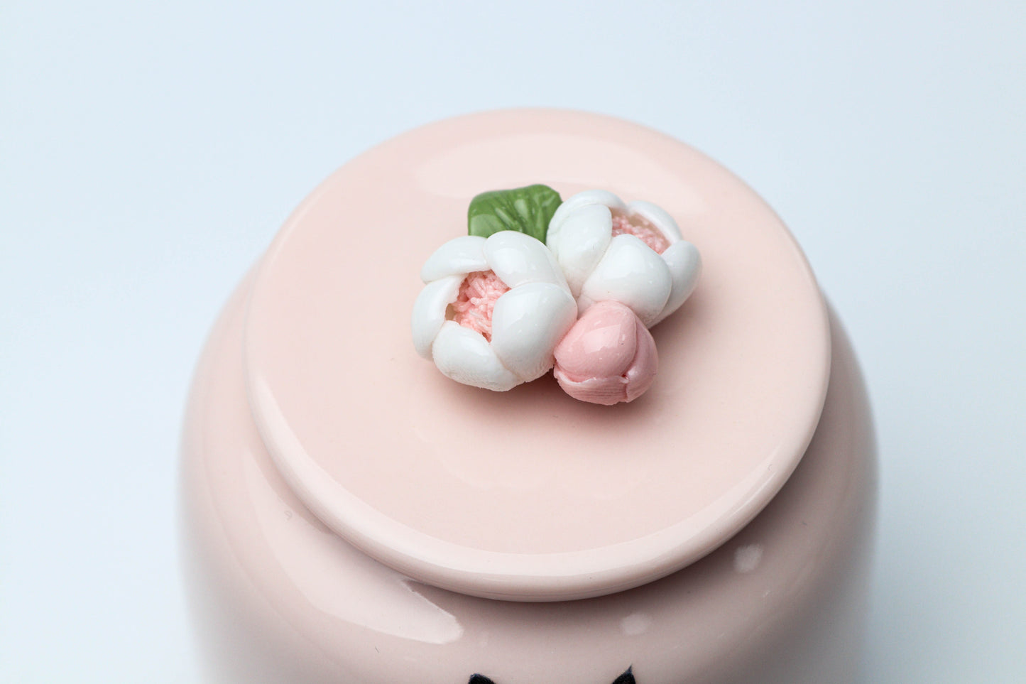 Ceramic Petal-Covered Cremation Urn