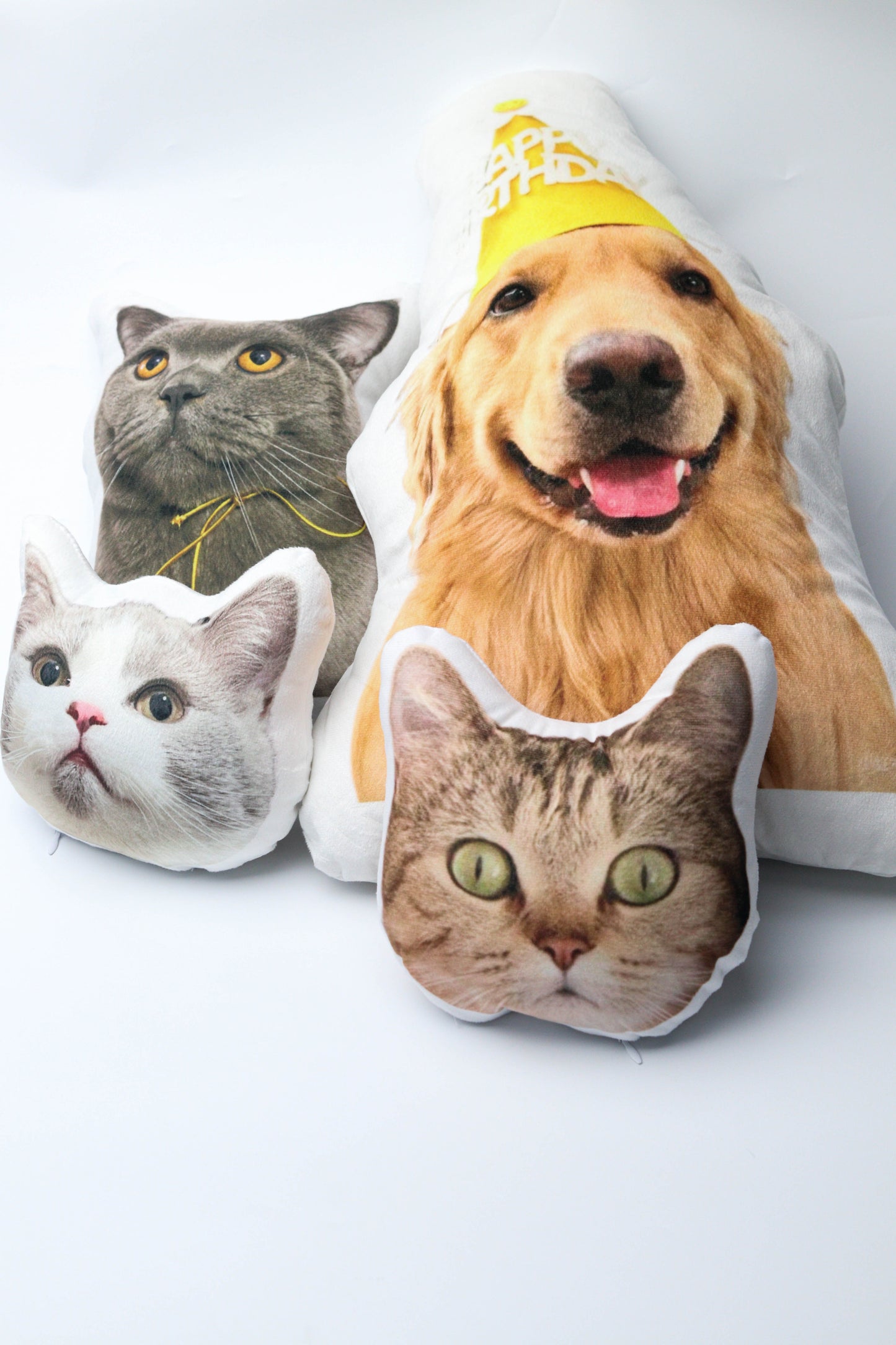 Personalized 3D cat dog portrait pillows