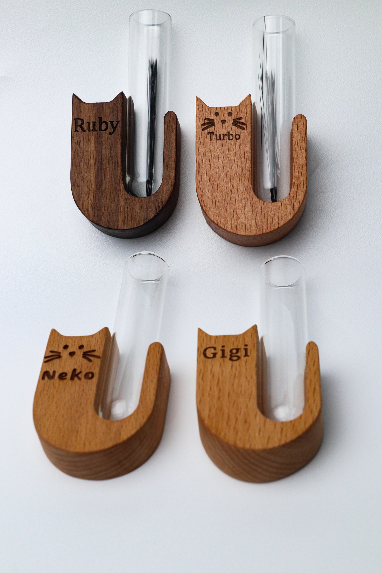 Custom Cat Whisker Keepsake Storage Bottle Magnetic Back