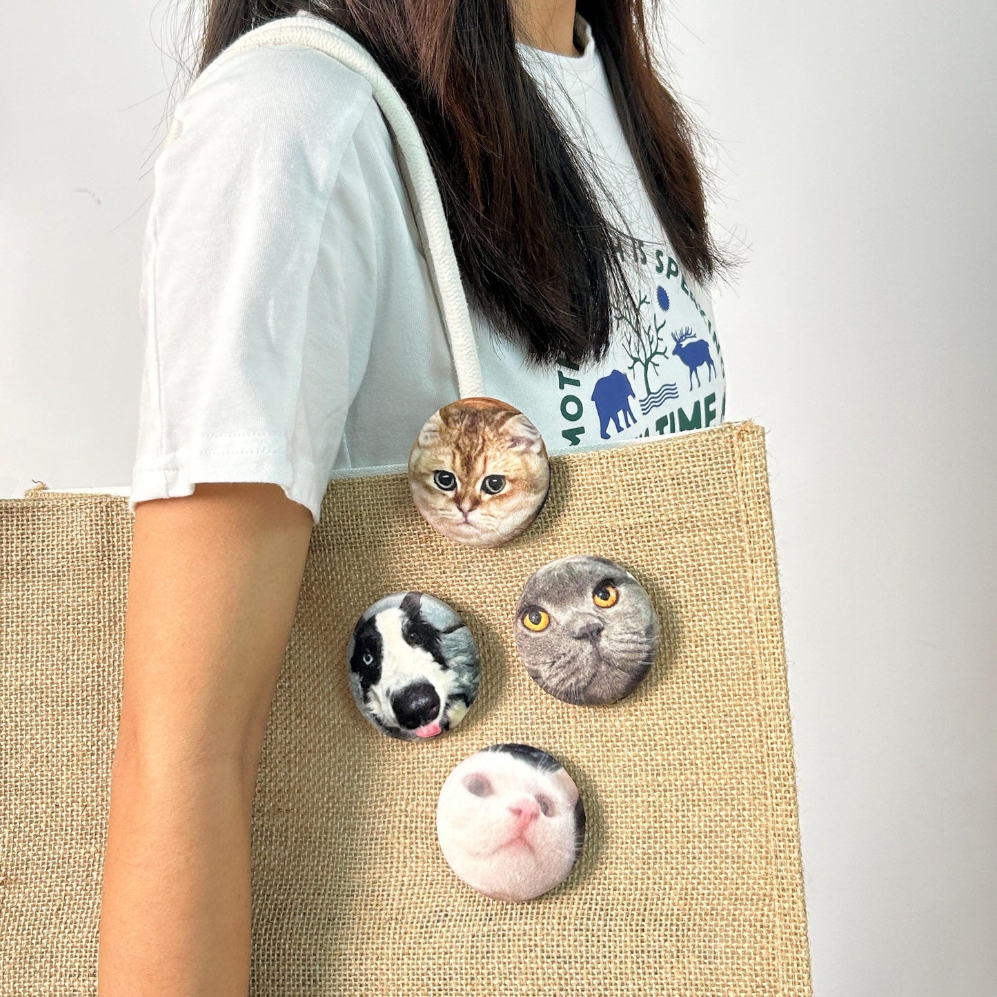 Custom Pet Portrait Plush Pin