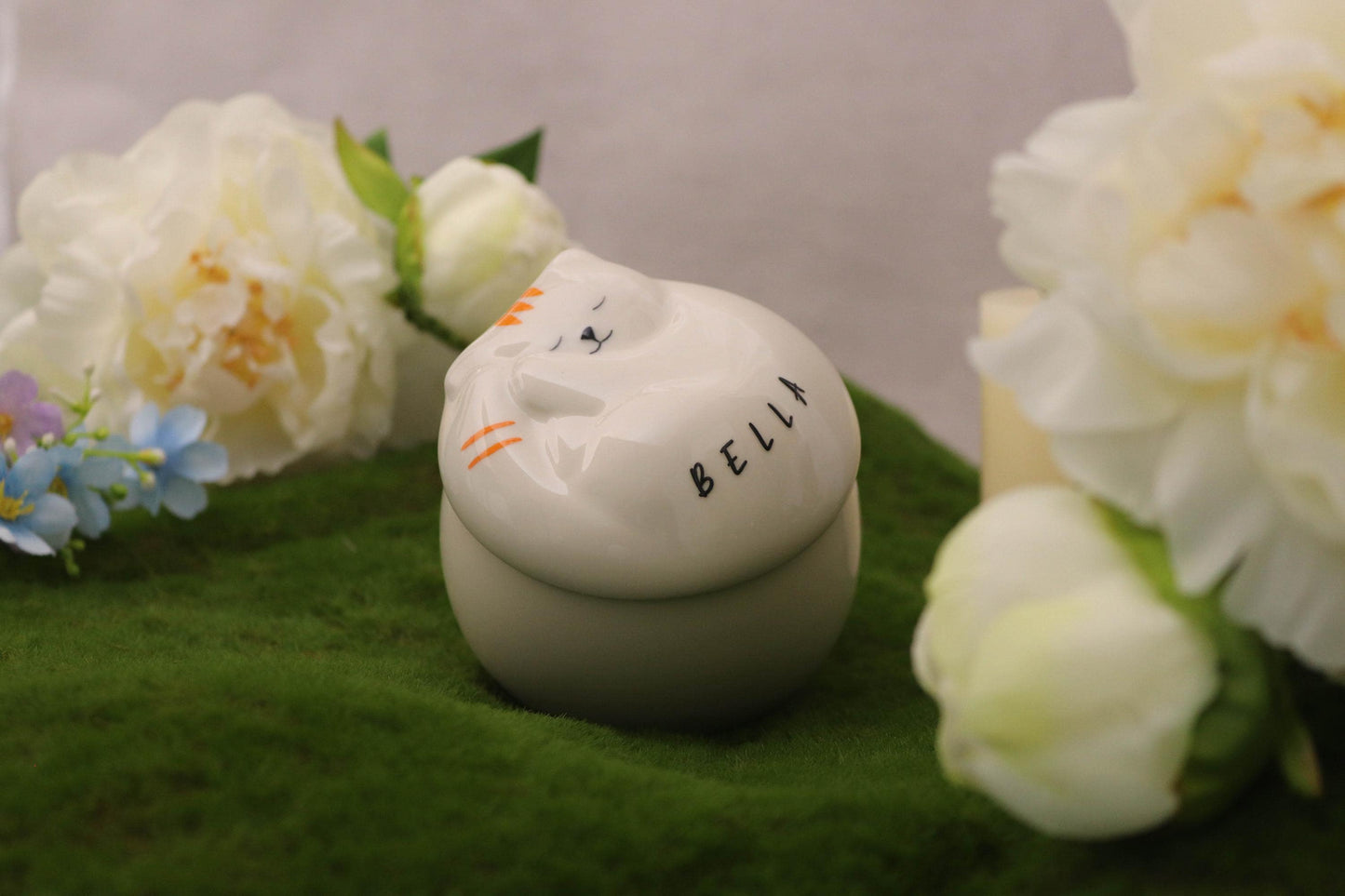 Ceramic Cat Dog Ashes Keepsake