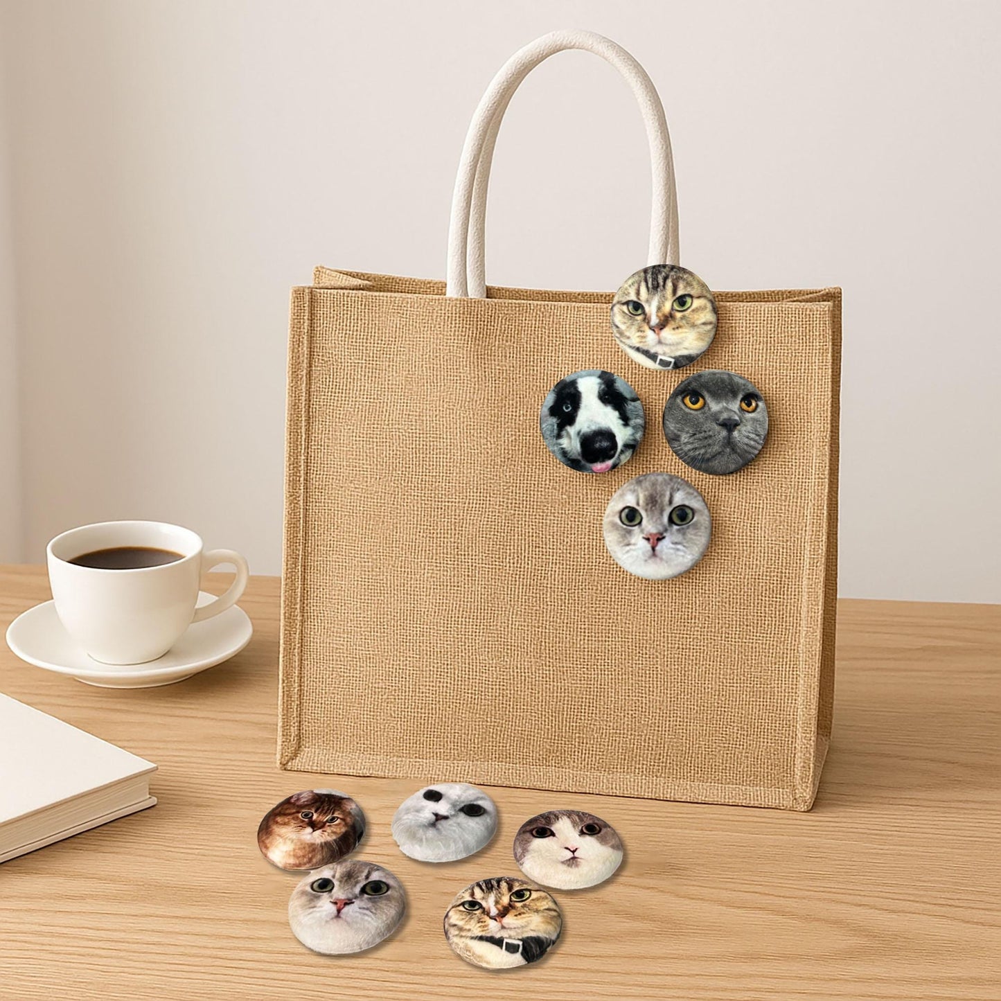 Custom Pet Portrait Plush Pin