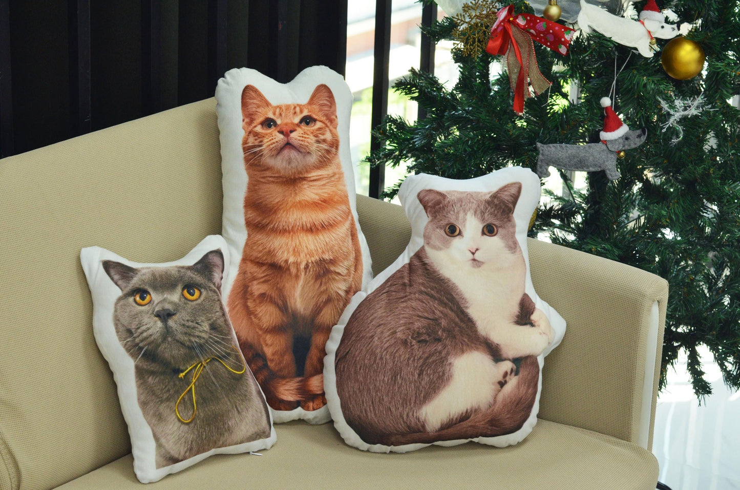 Personalized 3D cat dog portrait pillows