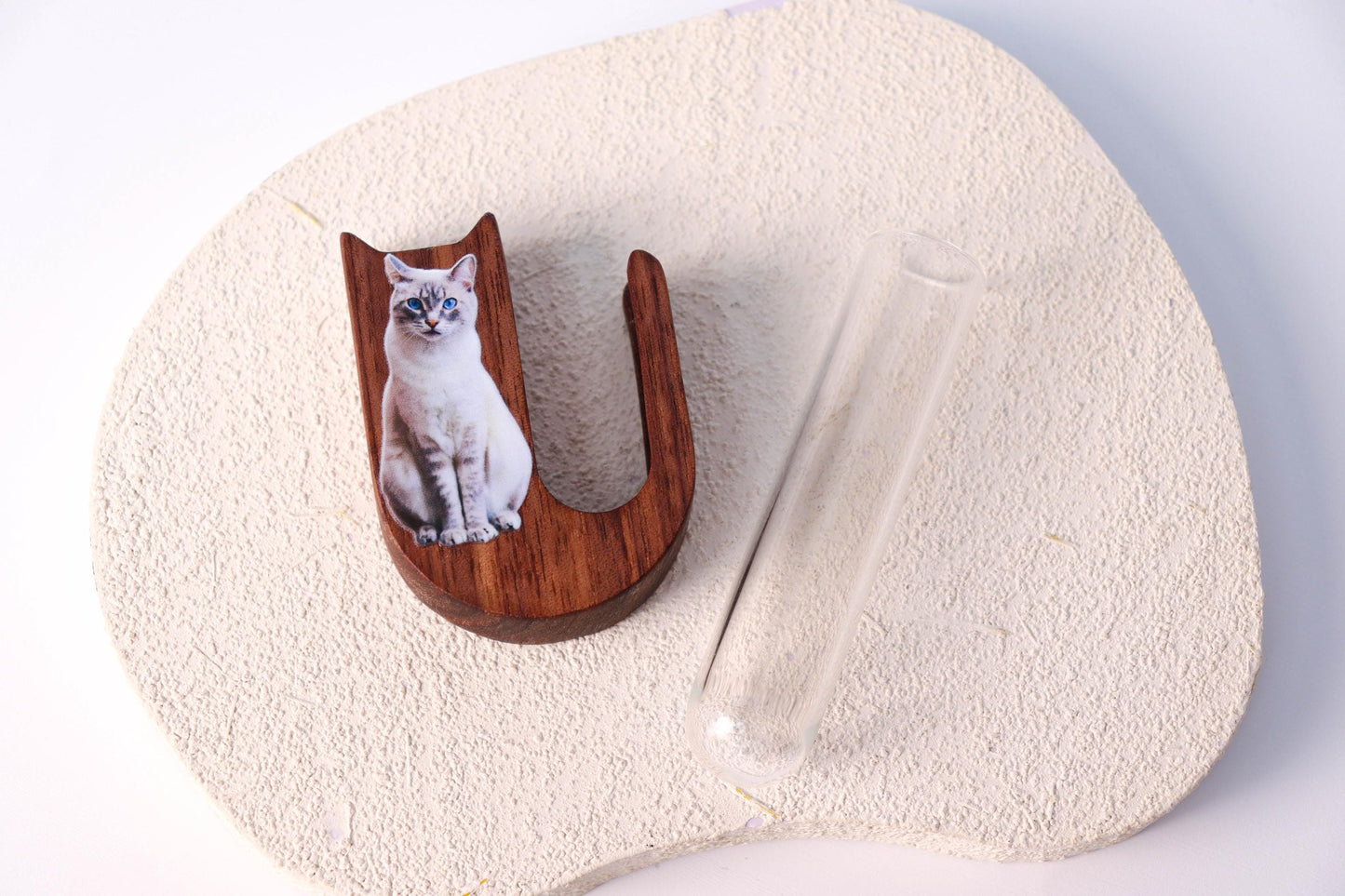 Cat Whisker Keepsake Holder with Photo